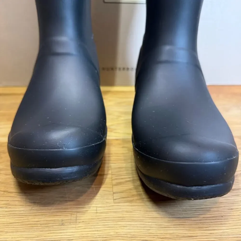 HUNTER Classic Original Tall Rain Boots Women's 10 Matte Black Buckle - Picture 4 of 11